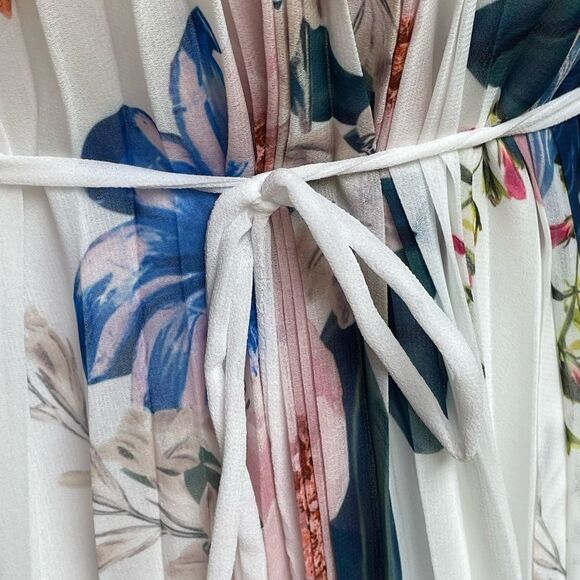 Ted Baker Luner Jamboree Pleated Off Shoulder Hi Low Dress TB 1 US 4 - Picture 11 of 13